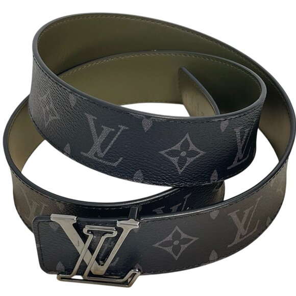 Louis Vuitton Monogram Eclipse Sunture LV Line 40MM Reversible Belt - Picture 1 of 5